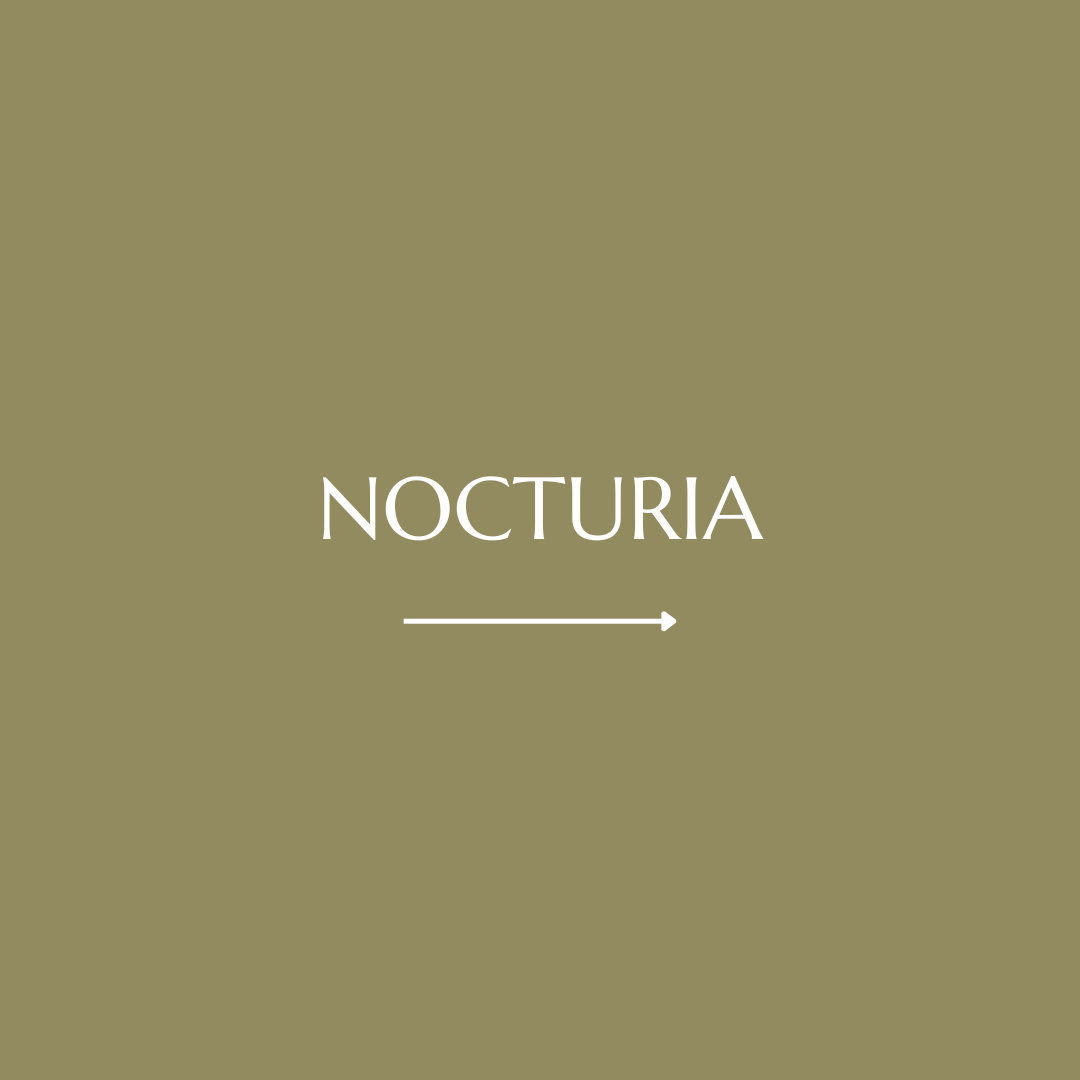 A graphic with a beige background, displaying the word 'NOCTURIA' and a right-pointing arrow underneath.