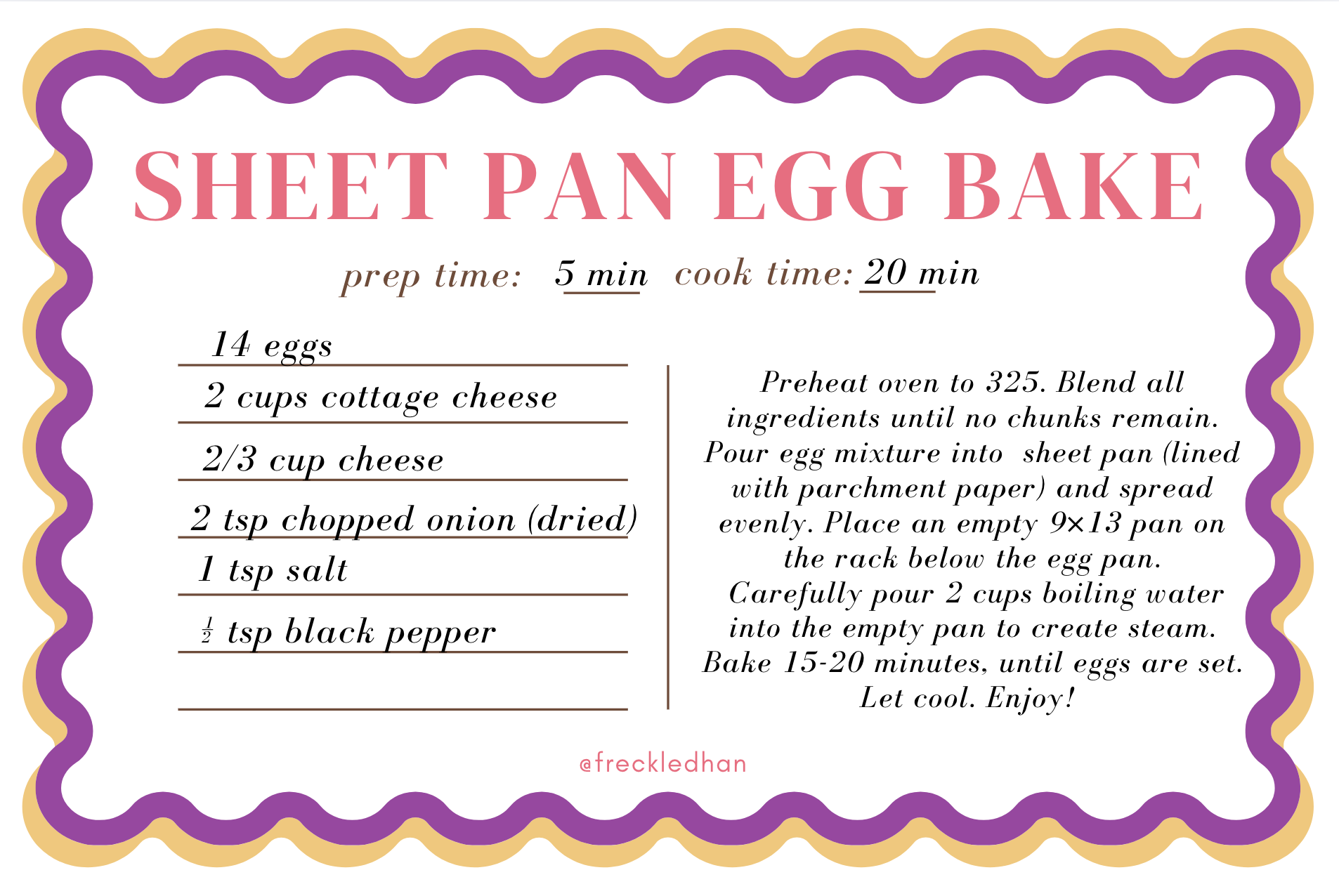 Super easy  (+delicious) sheet pan egg bake
