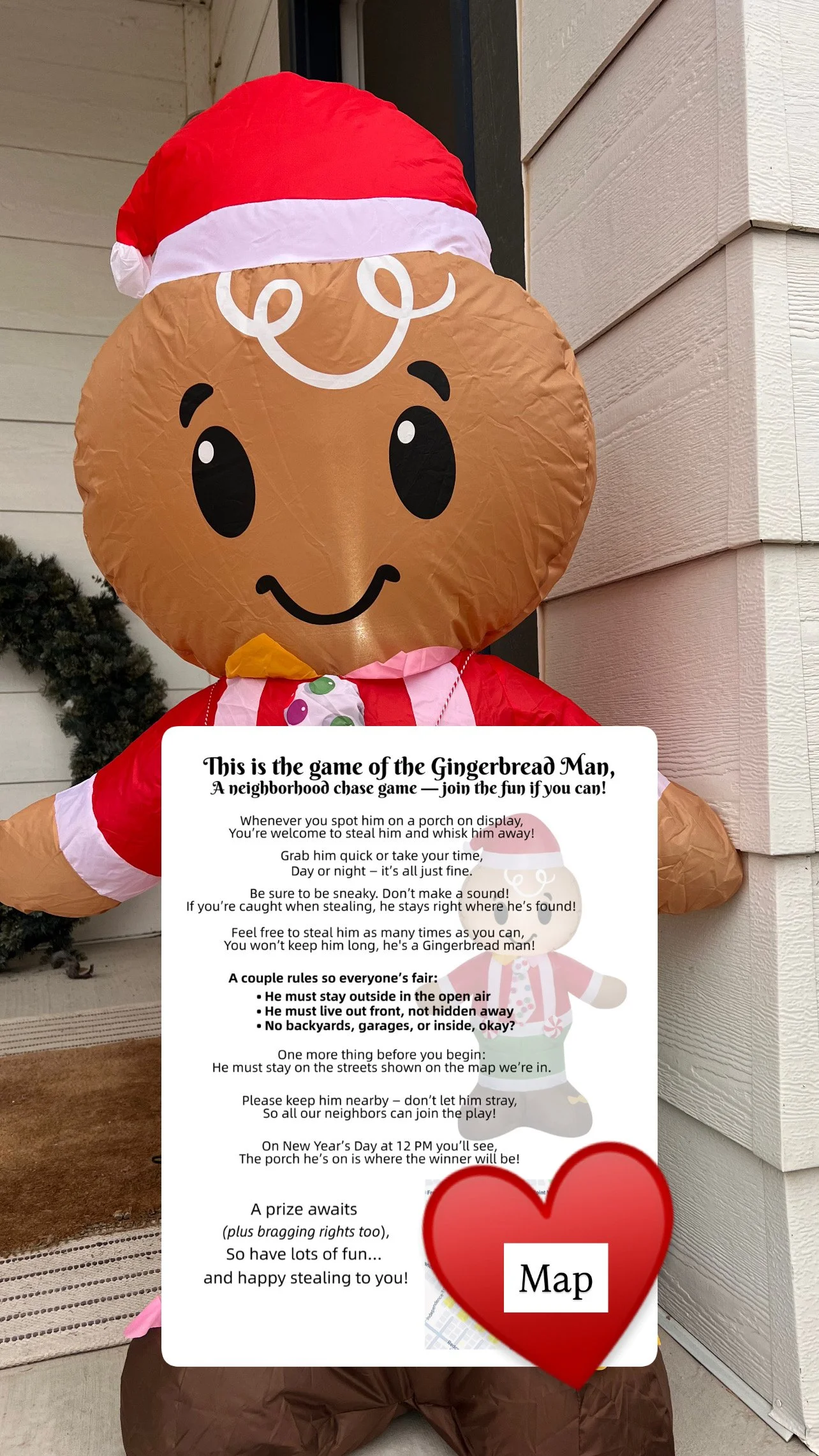 An Interactive Neighborhood Holiday Game for Kids (The Gingerbread Man Game)