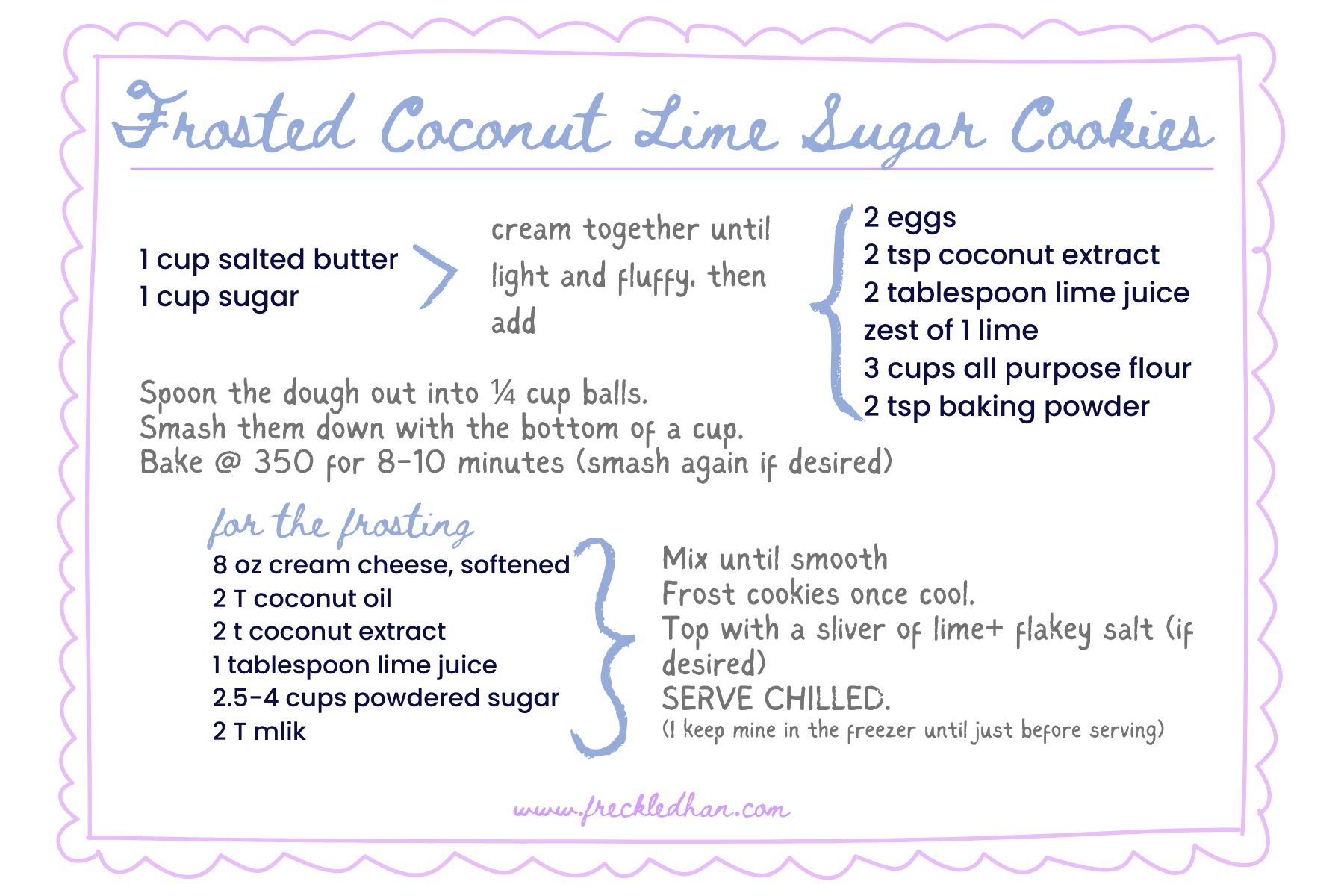 COCONUT LIME SUGAR COOKIES