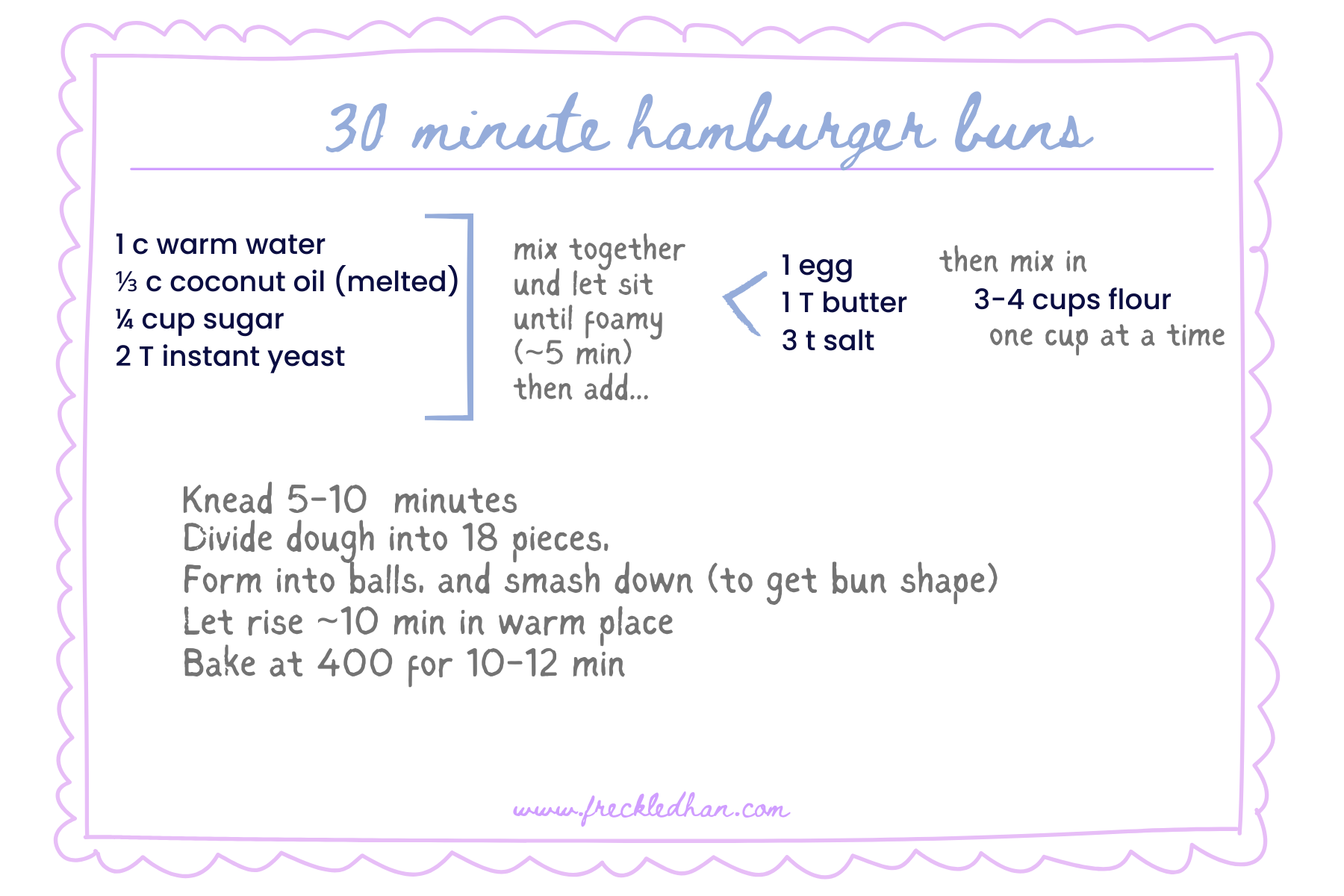 30 min hamburger buns!