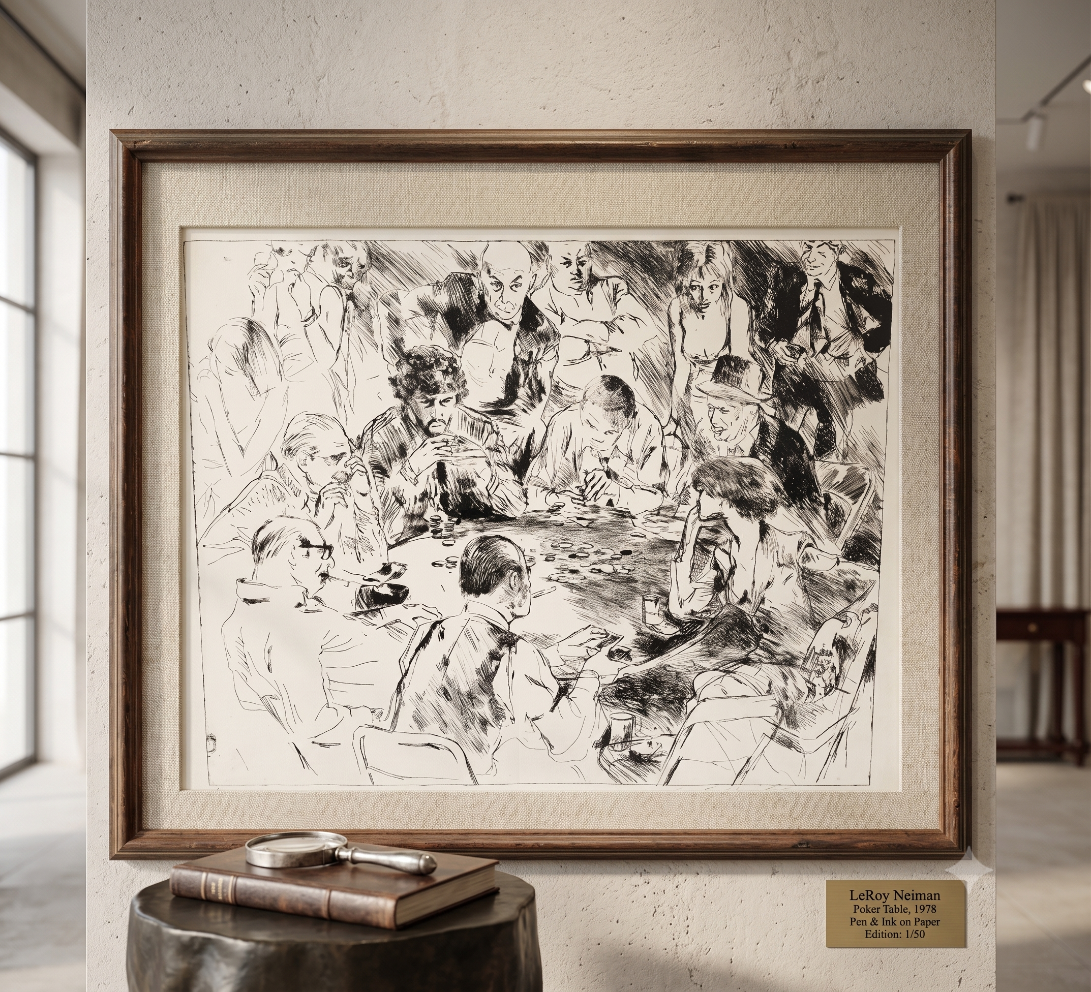 LeRoy Neiman "Stud Poker" Signed Etching (1980) | Limited Edition 162/250