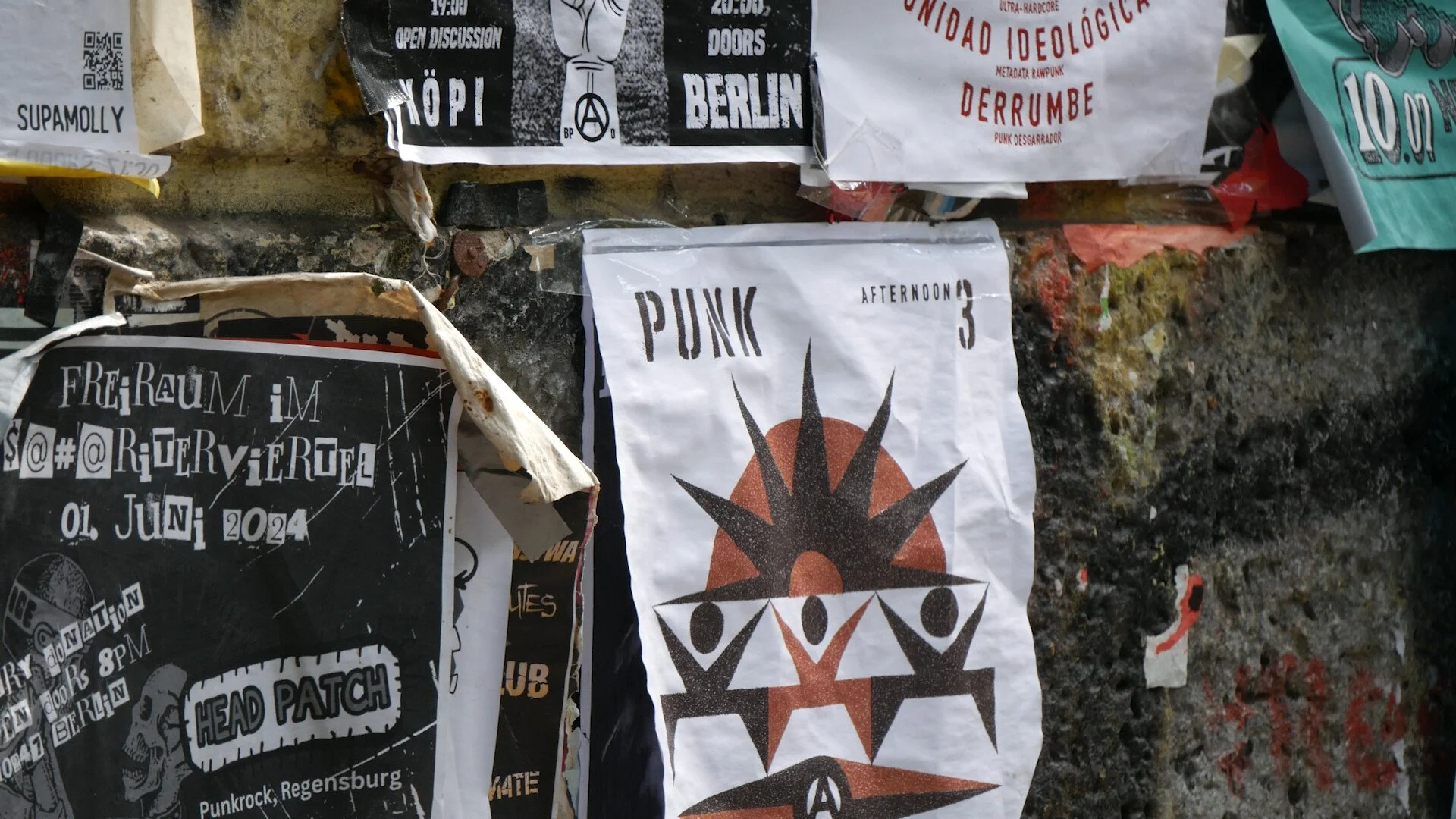 Still from documentary film Diese Alten Punks (linked), 2025. Official Selection at the Berlin Punkfilmfest and the LA Punk Film Festival