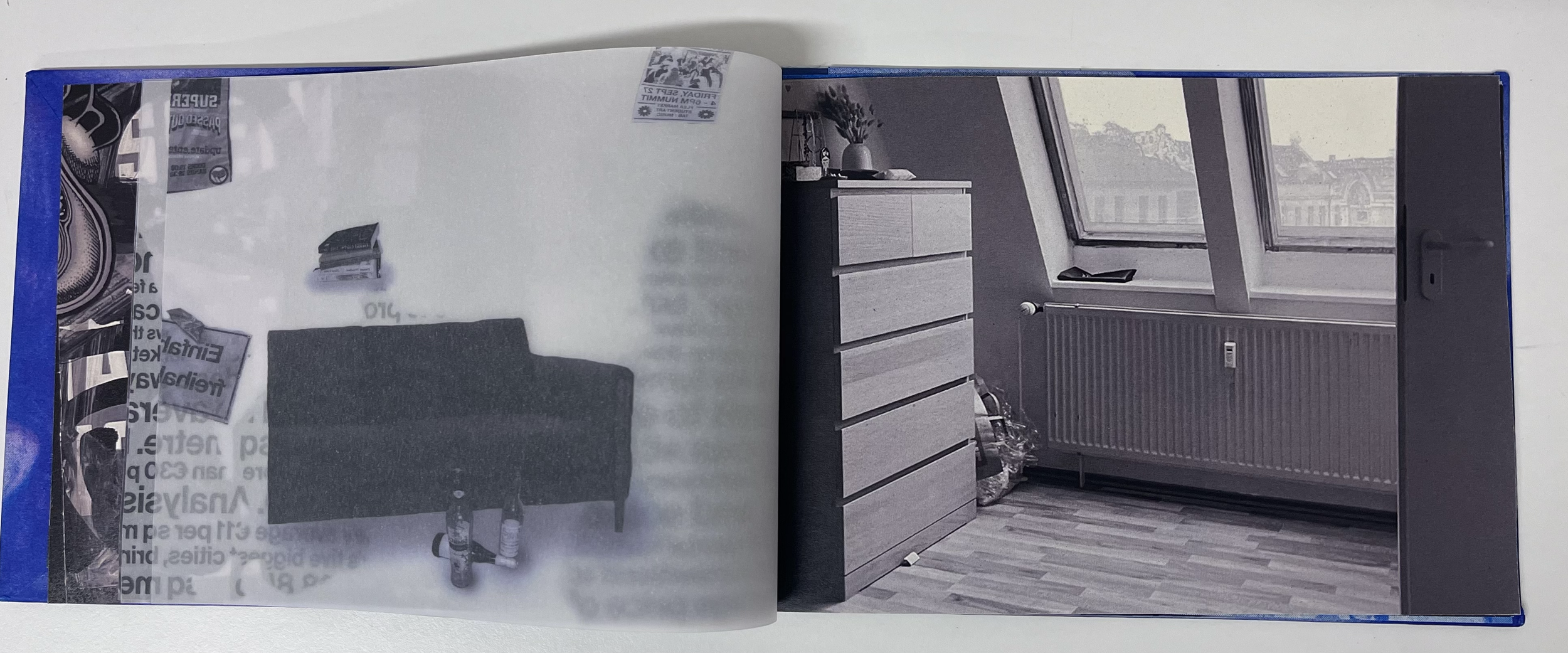 You Will Be Here Again (This Will Happen Again), 2025. RISO and Xerox printed on vellum and paper, kikko toji bound edition (1/1)