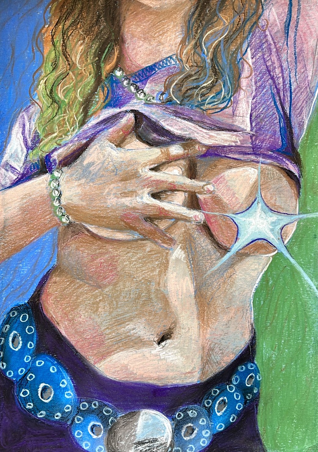 As Alive As I Feel (Diptych), 2025. Chalk pastel on paper