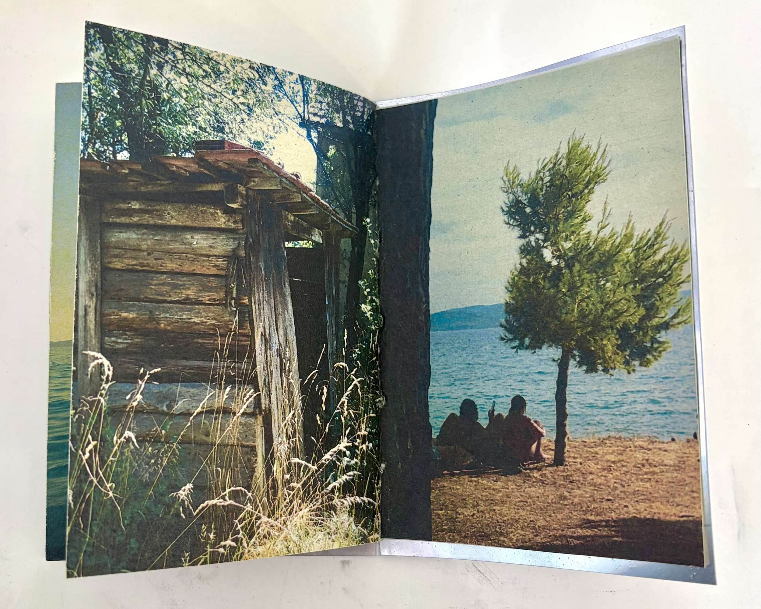 OTIŠAO, 2025. Xerox printed pamphlet stitched paper zine with spray painted yupo cover (4/4)