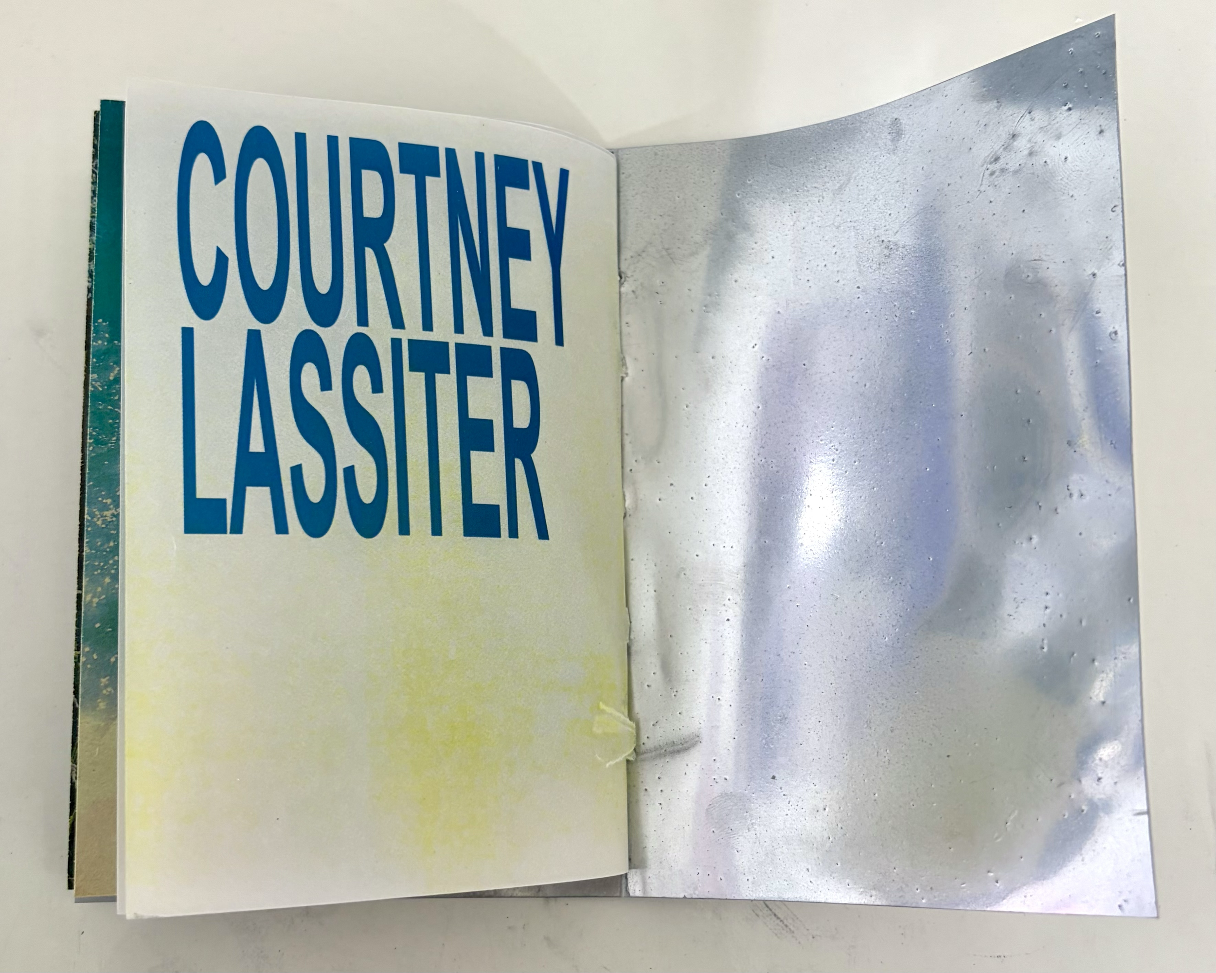 OTIŠAO, 2025. Xerox printed pamphlet stitched paper zine with spray painted yupo cover (4/4)