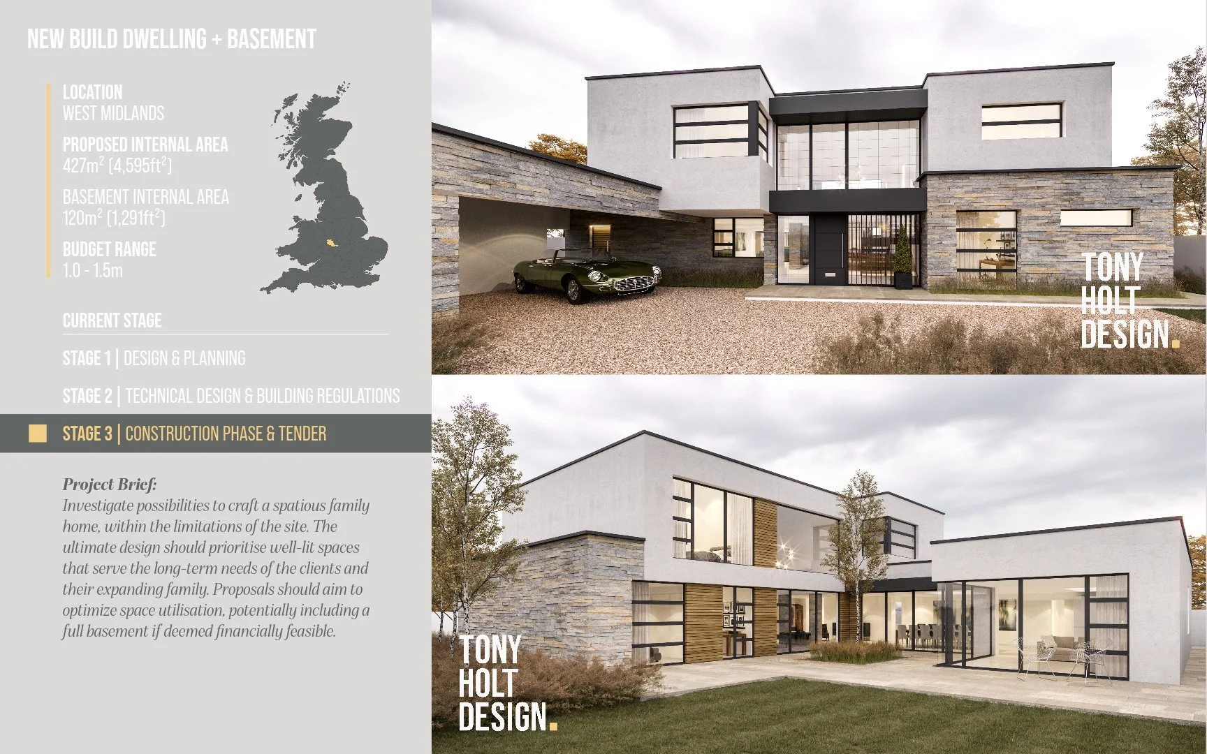 TONY HOLT DESIGN | NEW BUILD DWELLING  BASEMENT | WEST MIDLANDS