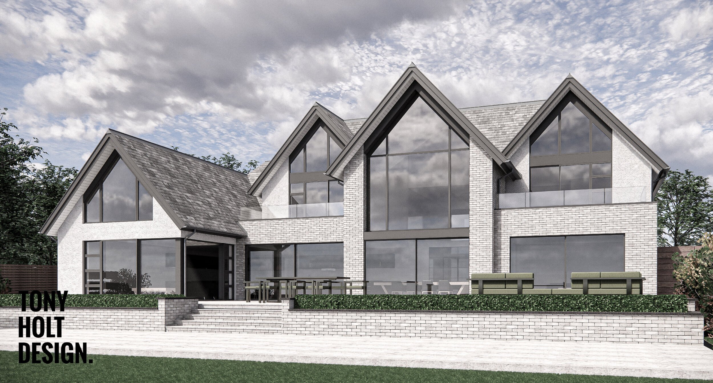 STAY SAFE, STAY HOME, STAY POSITIVE! PLANNING GRANTED FOR 734m² TONY HOLT DESIGN NEW BUILD IN ESSEX GREENBELT