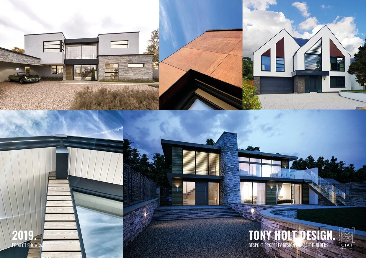 TONY HOLT DESIGN IN 2019 : 38 planning consents for self build projects in 33 Local Authorities over 20 Counties!