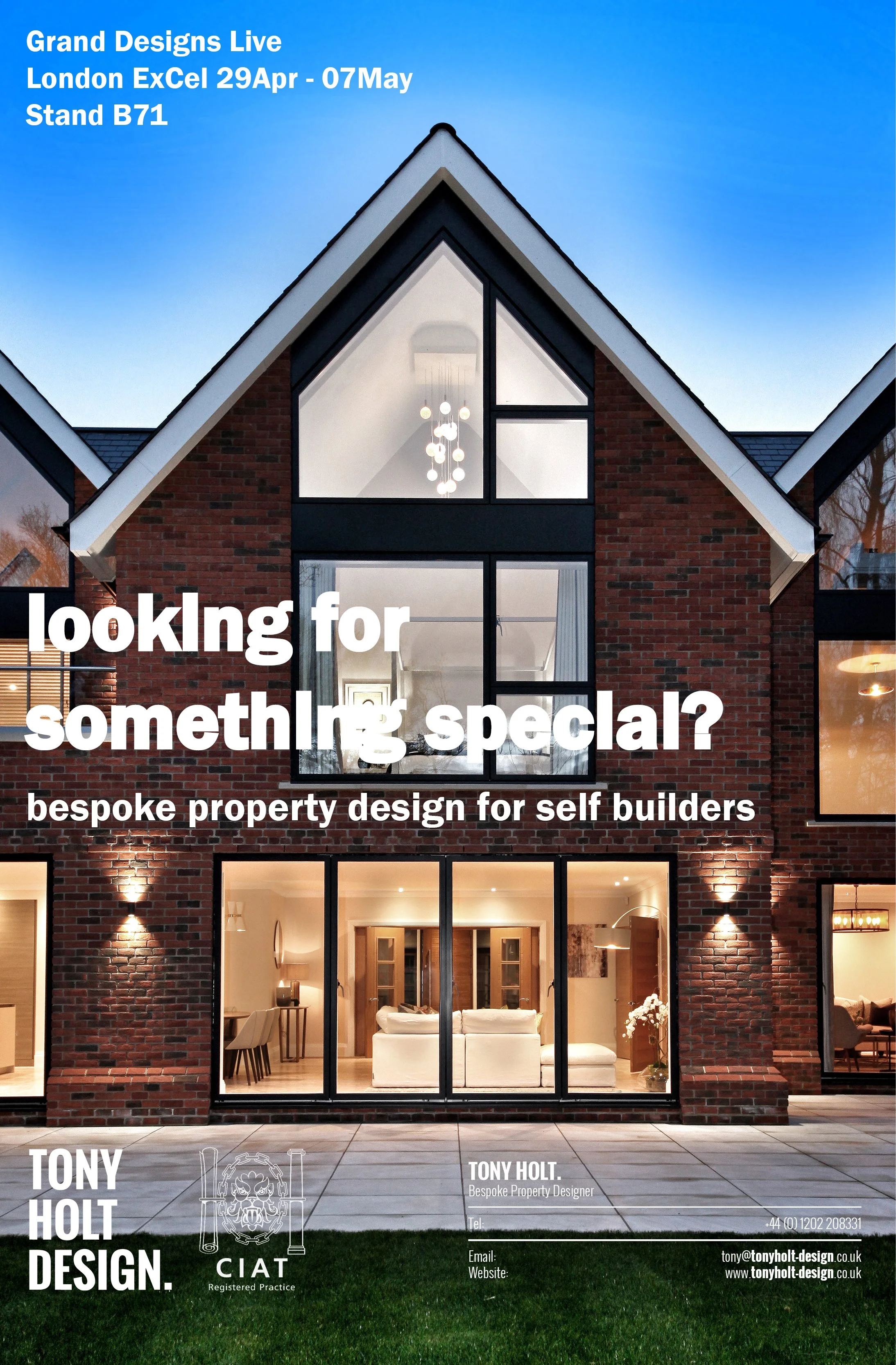 EXHIBITION : TONY HOLT DESIGN @ Grand Design ExCel 19Apr - 07May