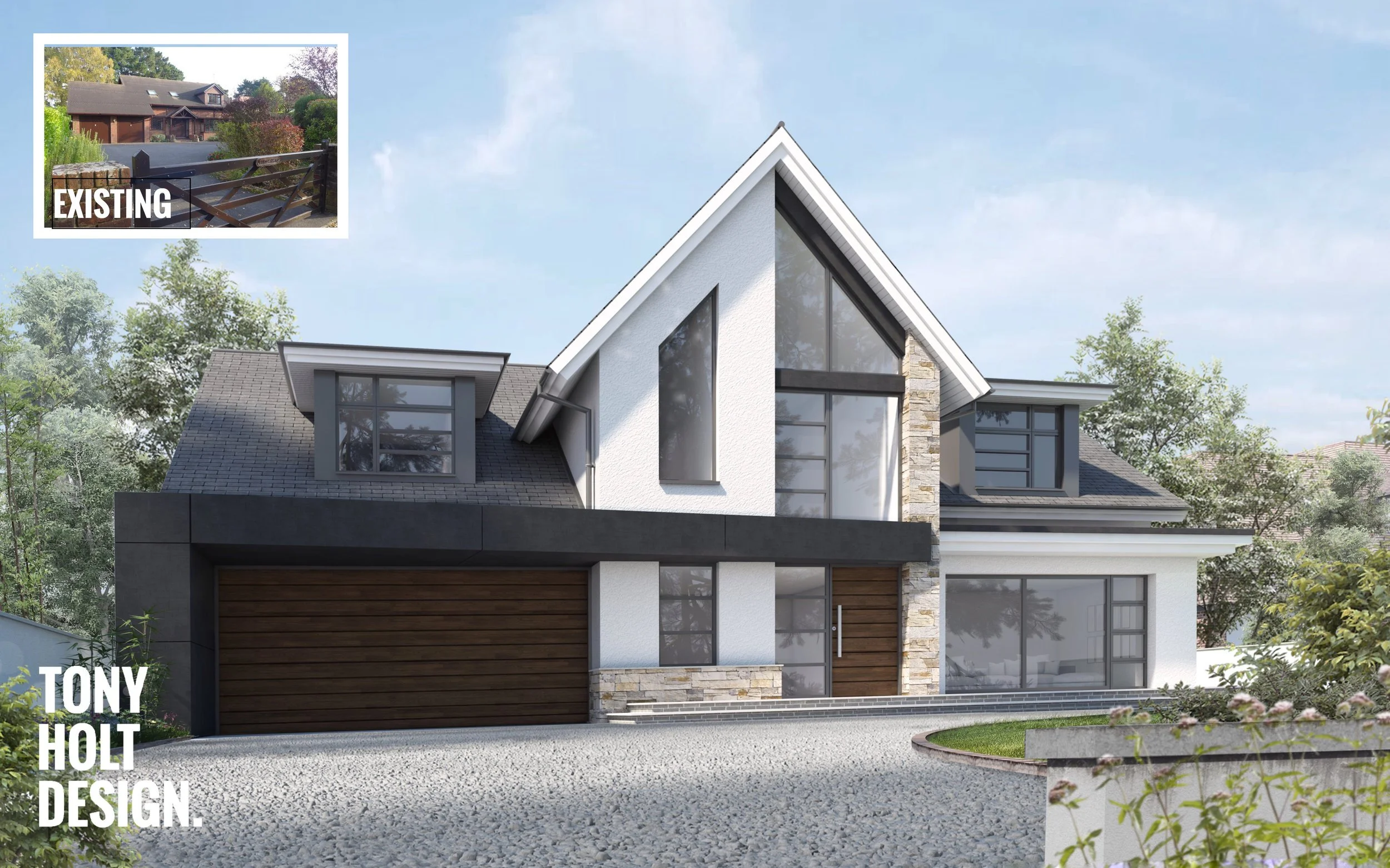 PLANNING GRANTED : SELF BUILD REMODEL IN SPECIAL CHARACTER AREA, FERNDOWN, DORSET