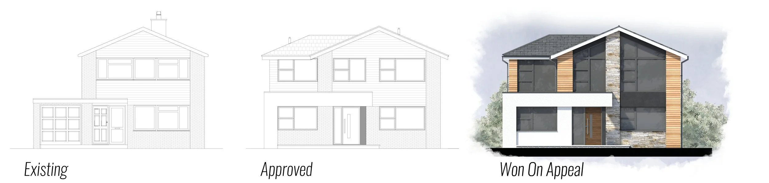 PLANNING GRANTED ON APPEAL : SELF BUILD REMODEL IN BISHOPS STORTFORD, HERTFORDSHIRE