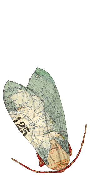 A nautical chart of Lake Michigan showing depth contours and navigational aids, with a section of a boat's deck visible.