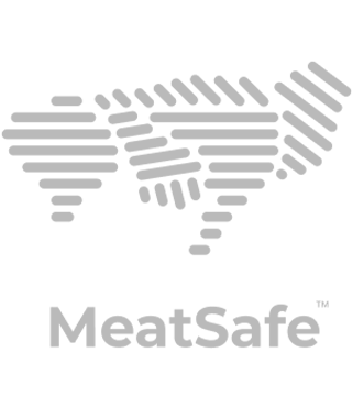 MeatSafe logo featuring a stylized cow made of horizontal bars with the word MeatSafe underneath.
