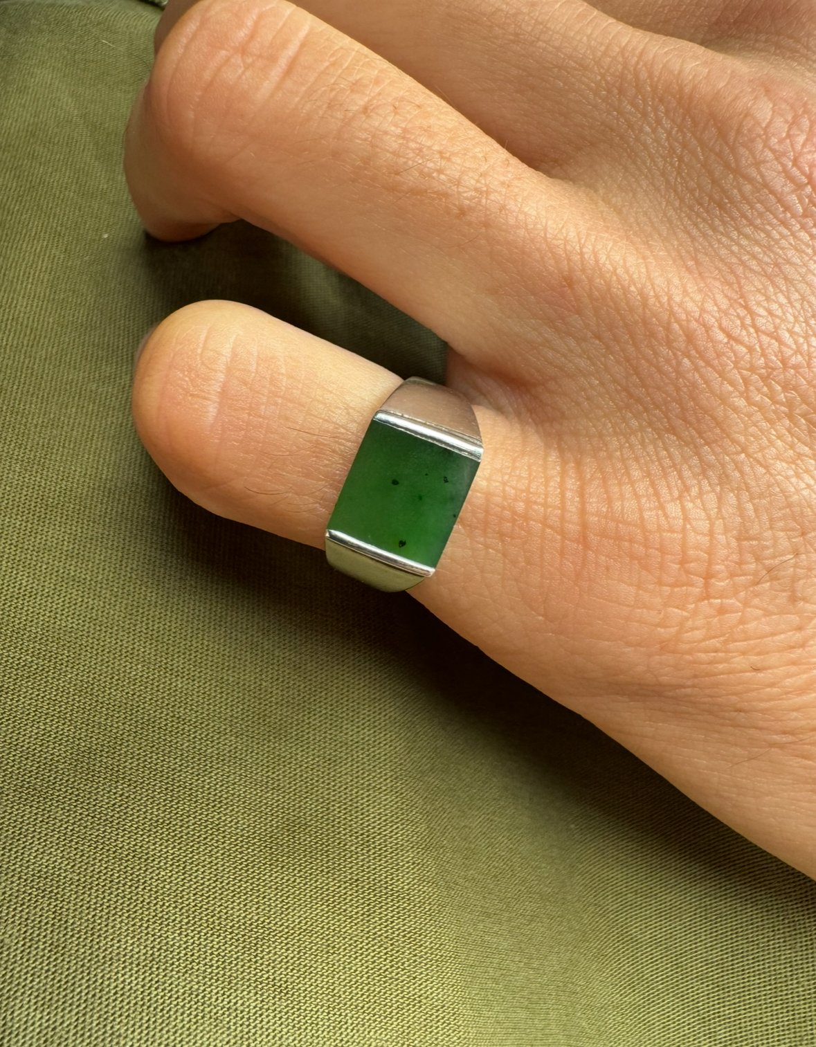 Jade Pinky Ring