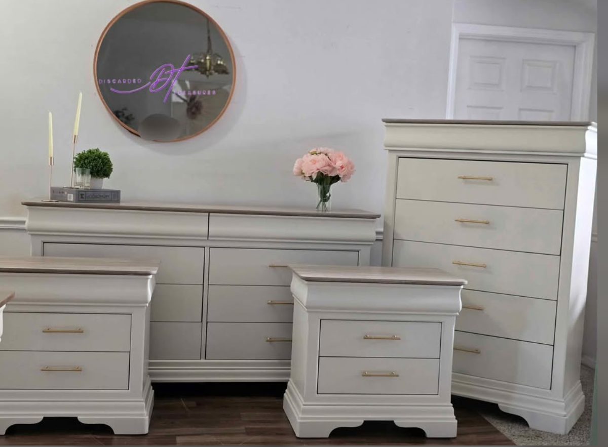 4 Piece Oversized Dresser Set