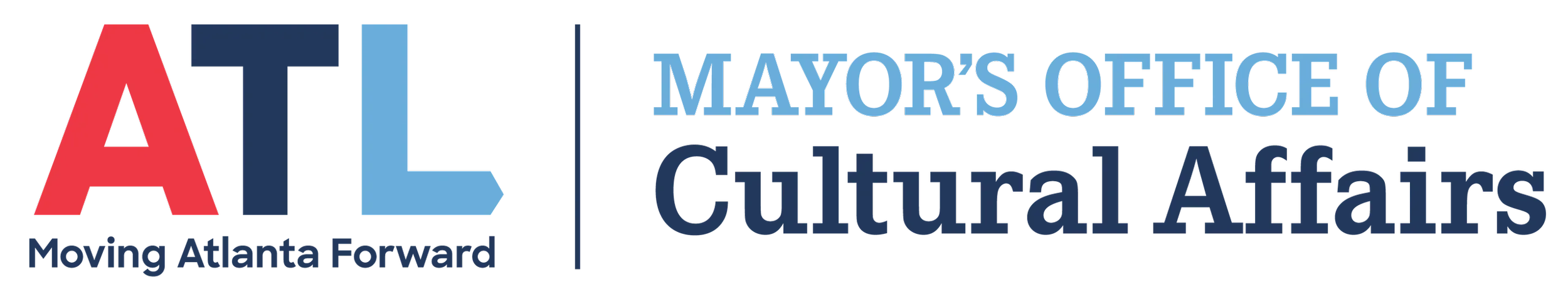 ATL Moving Atlanta Forward and Mayor’s Office of Cultural Affairs logo