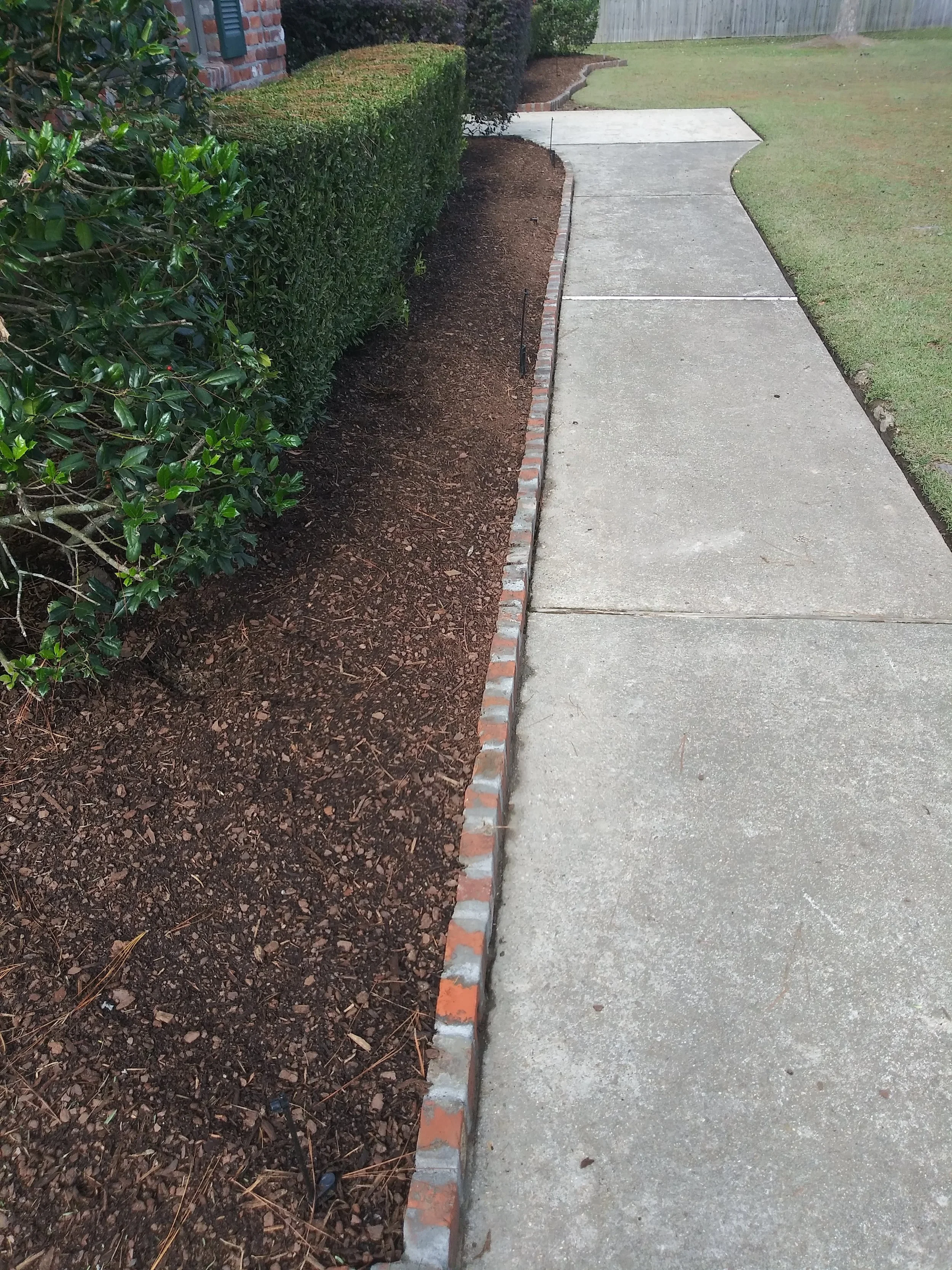 completed brick border