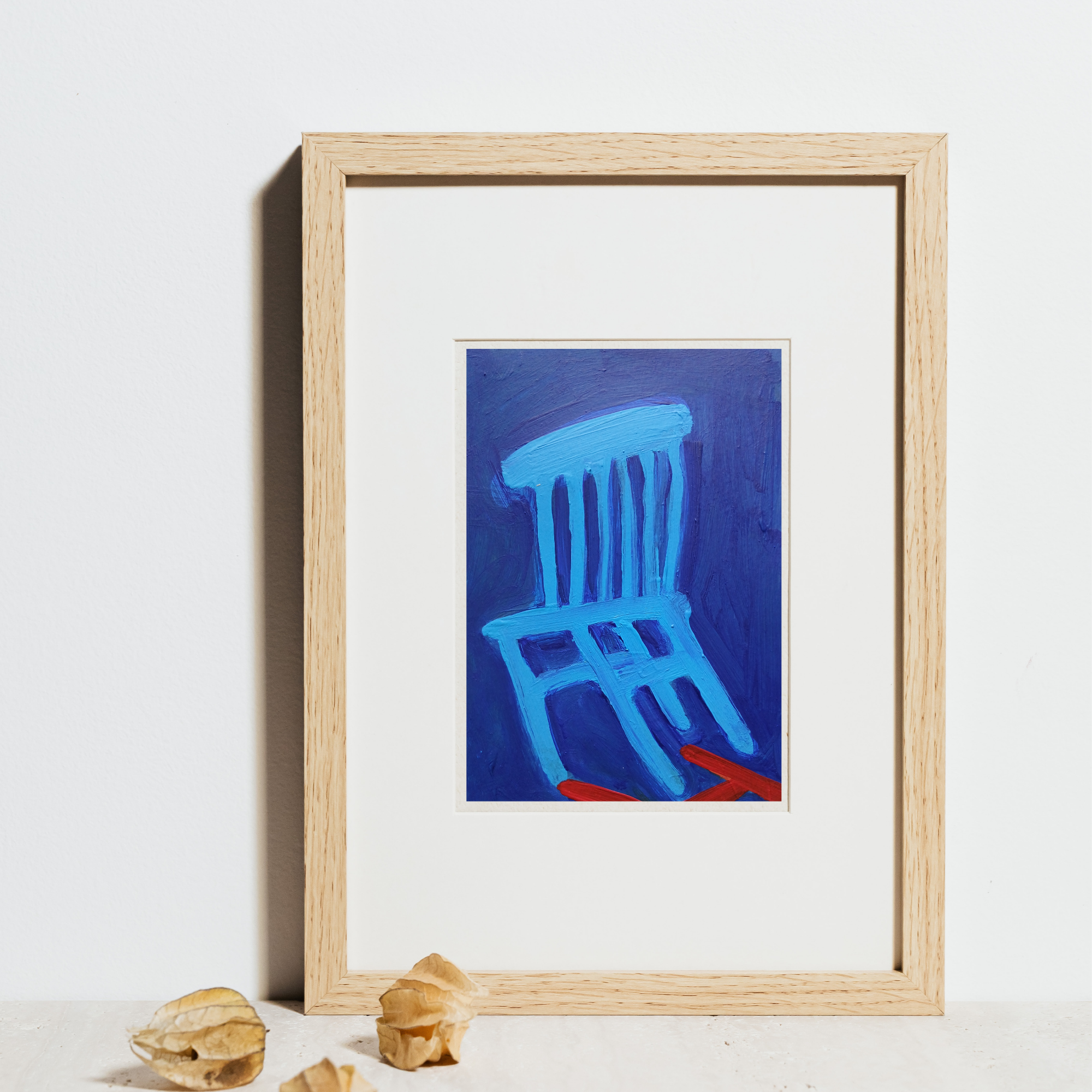 blue chair with red shadow chair painting by joanne headington4.png