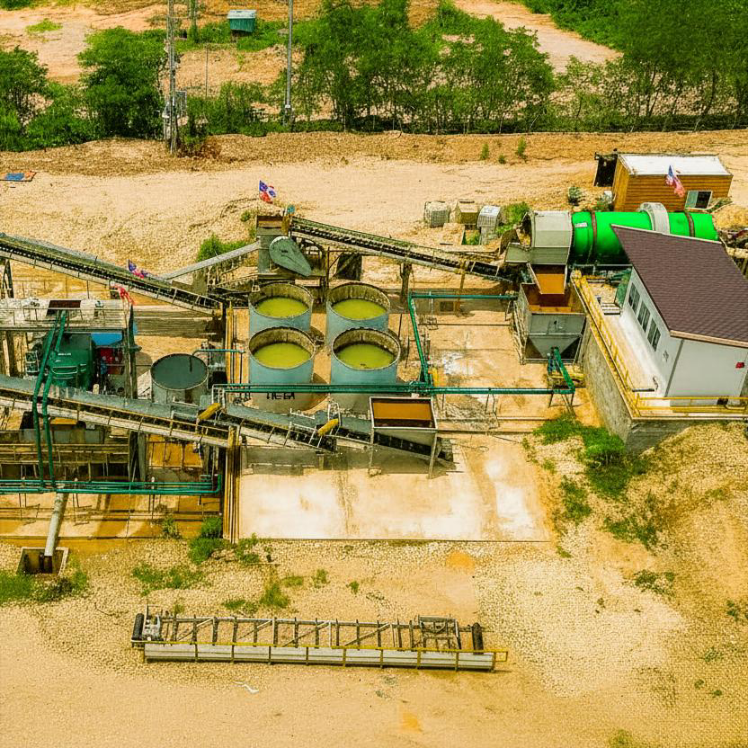 Gold processing facility. 