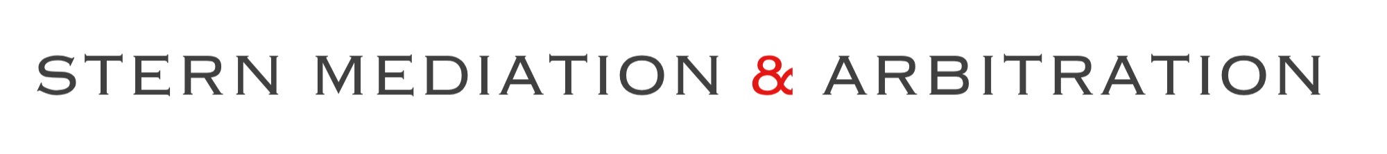 Logo with the text "STERN MEDIATION & ARBITRATION" in gray and red.