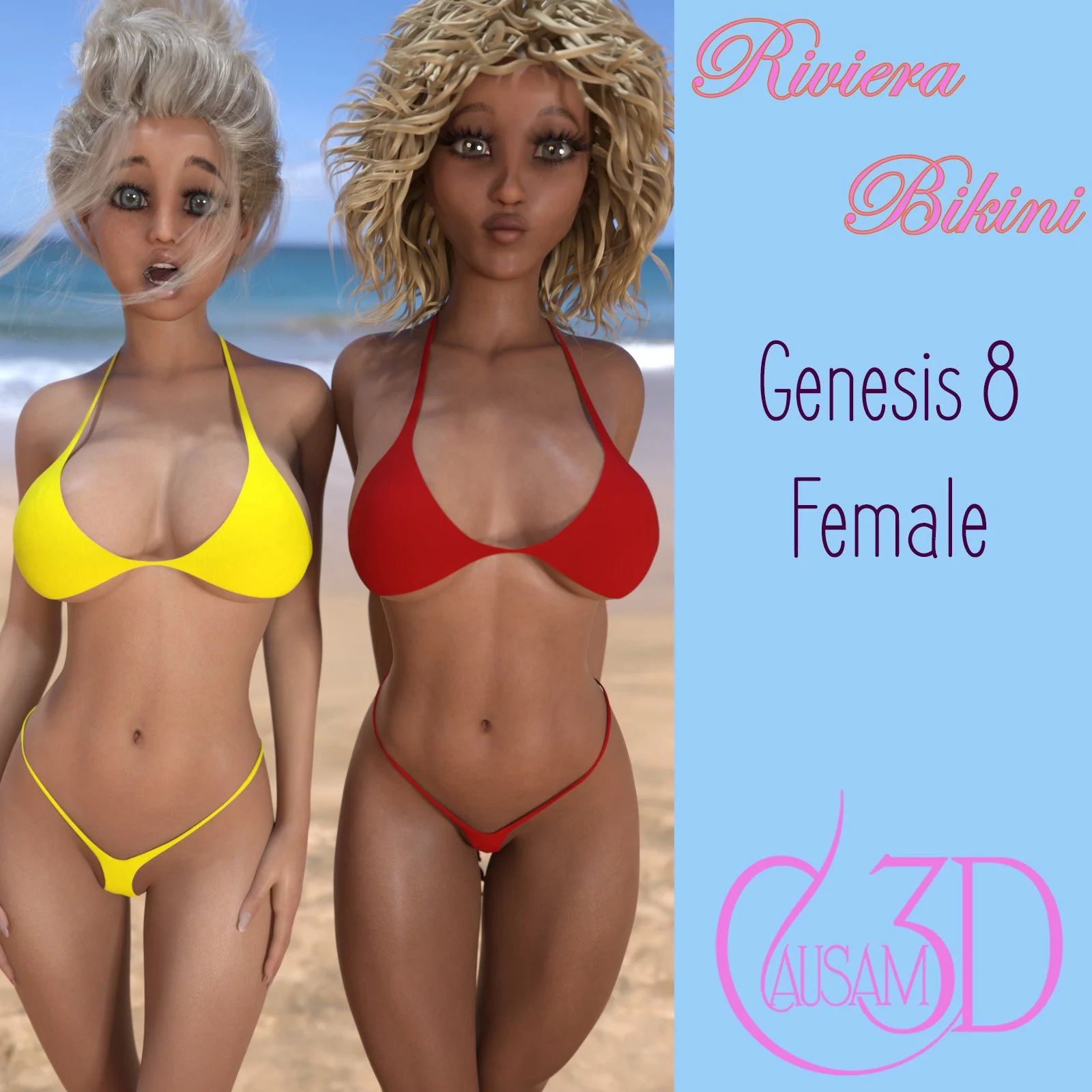 Riviera Bikini for Daz Studio Genesis 8 Female