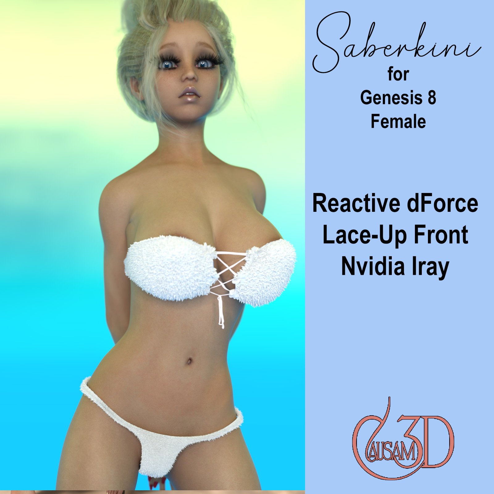 Saberkini Swimsuit for Daz Studio Genesis 8 Female