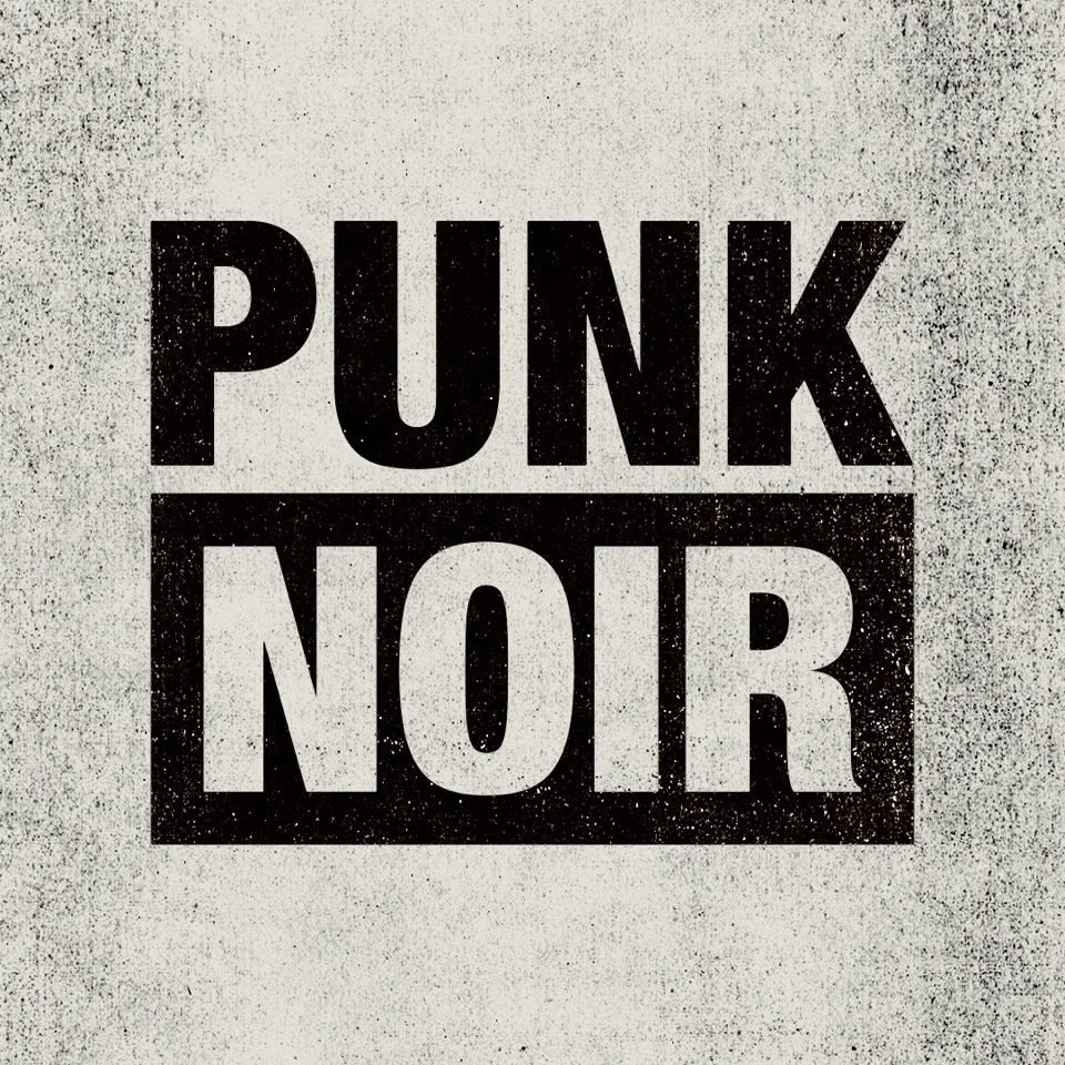 PUNK NOIR logo in black and white.