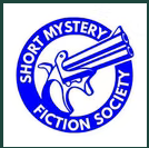 Short Mystery Fiction Society logo in blue.