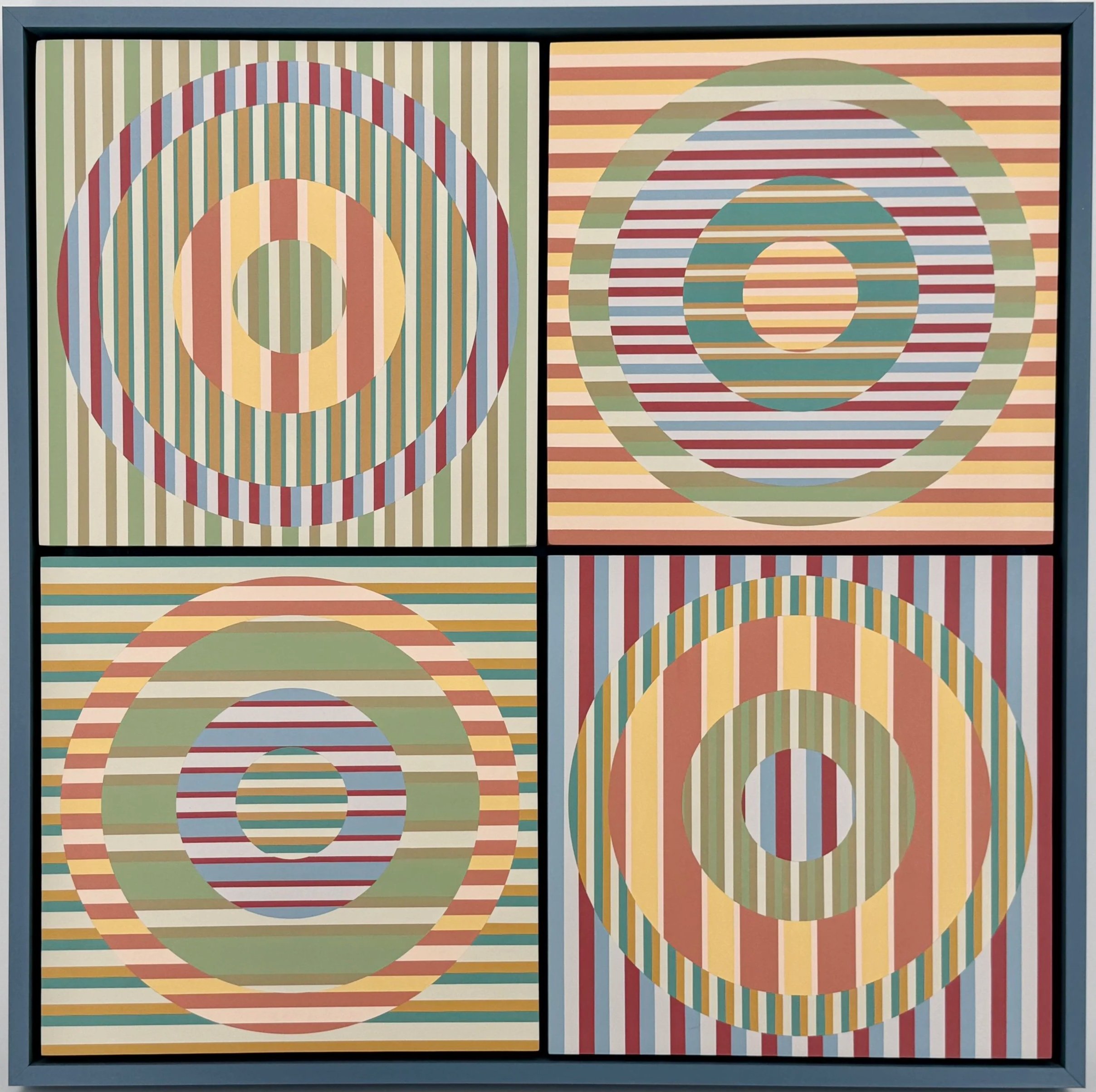 Four 4s, Framed,   25-3/4" X 25-3/4"

