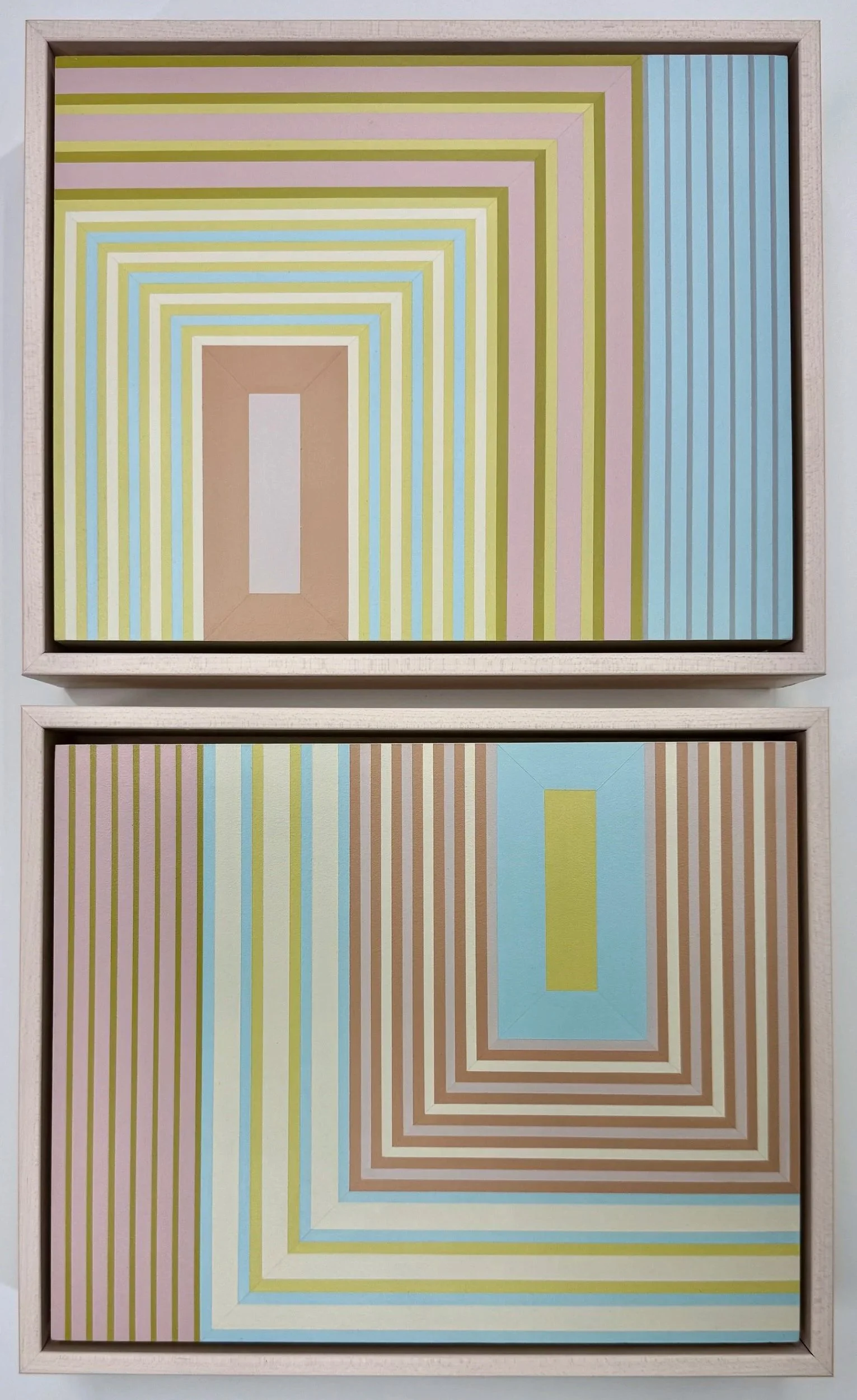 Inversion 2, Two Panels, Separately Framed,    11" X 19" Hung Together