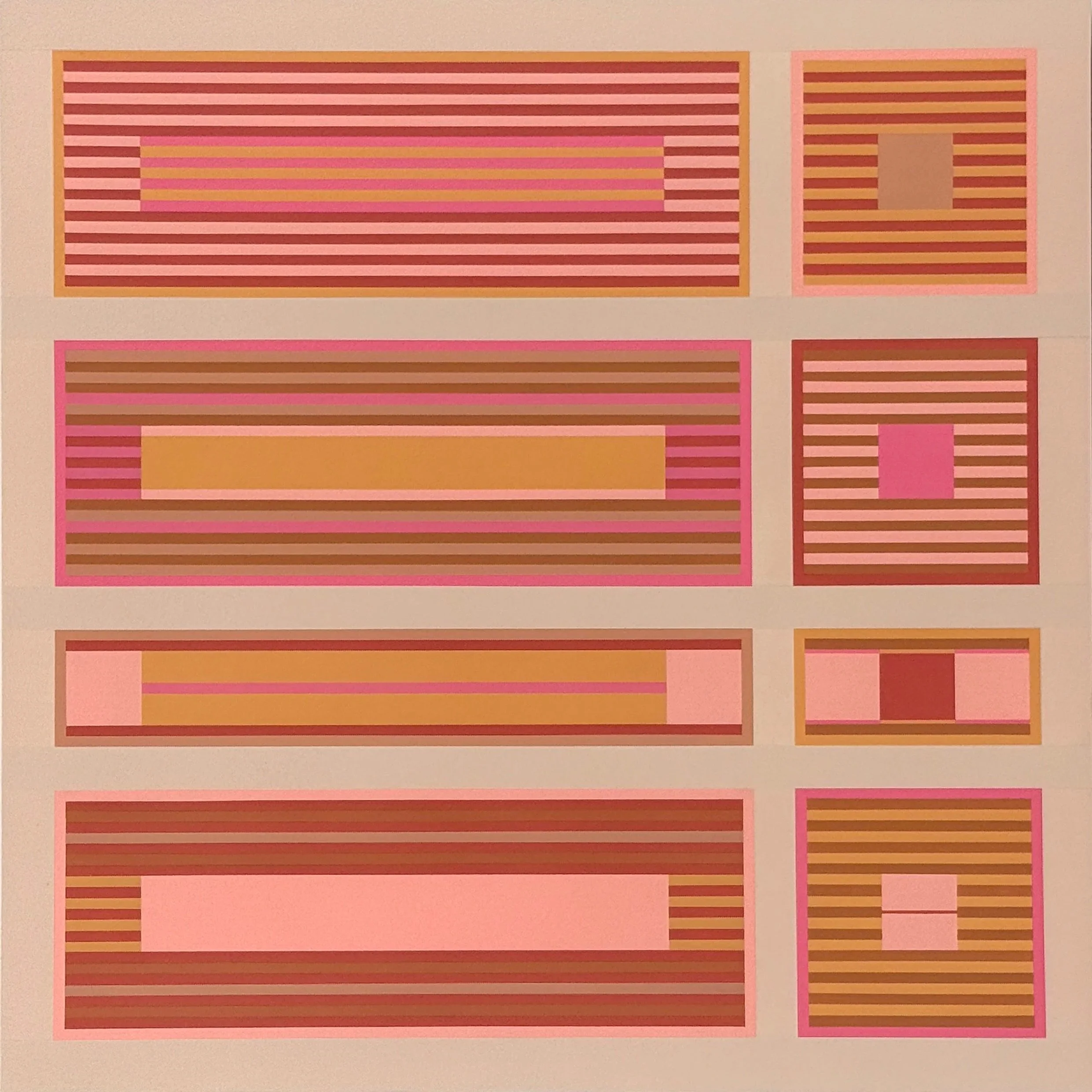 Code, Unframed, 16" X 16"