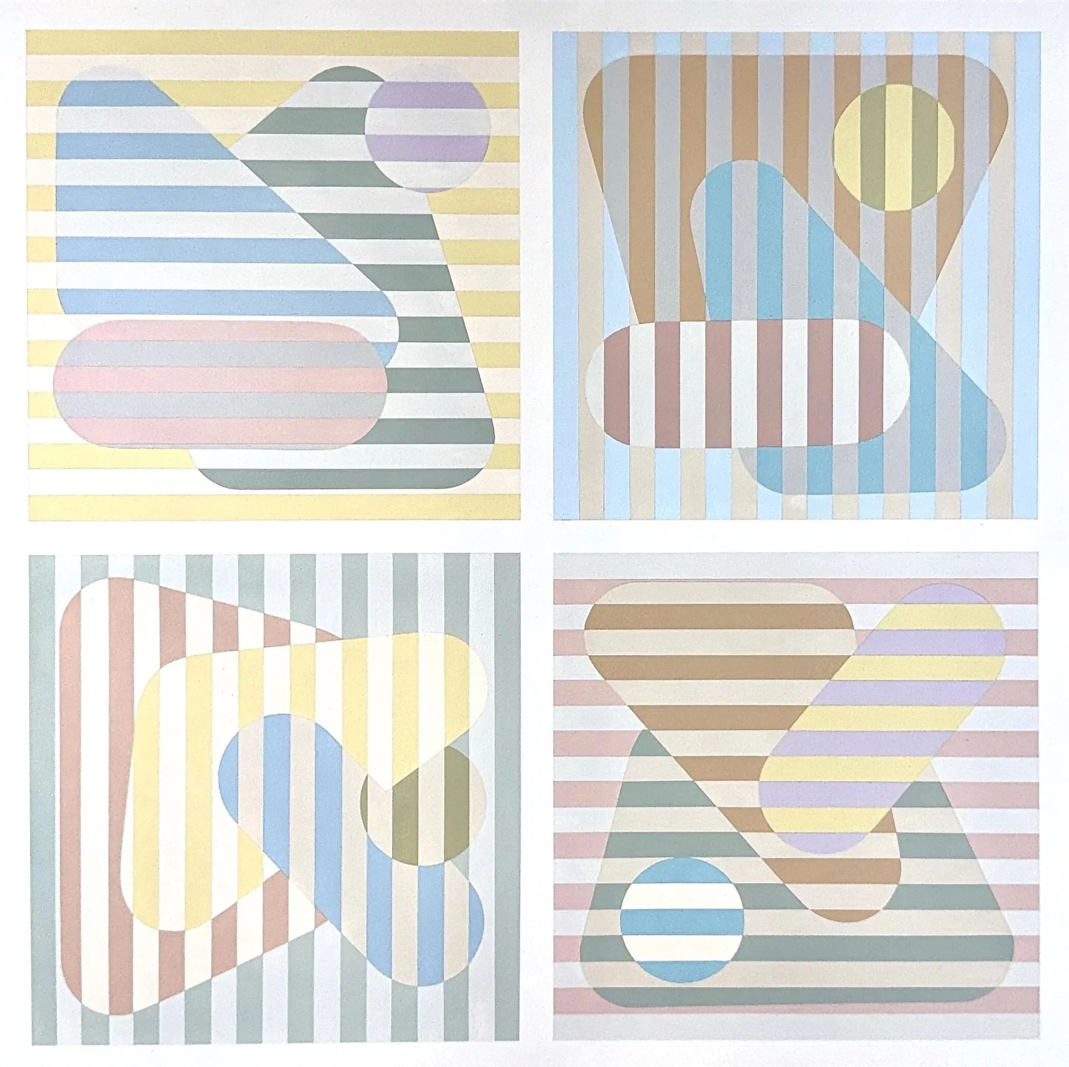 Progressions 1, Framed, 17-1/2" X 17'1/2"