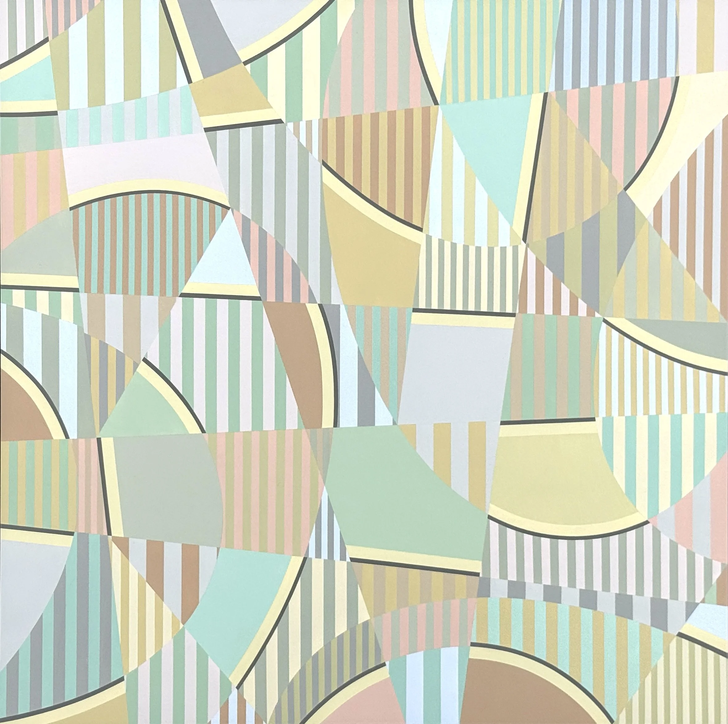 Collision, Framed, 17-1/2" X 17-1/2"