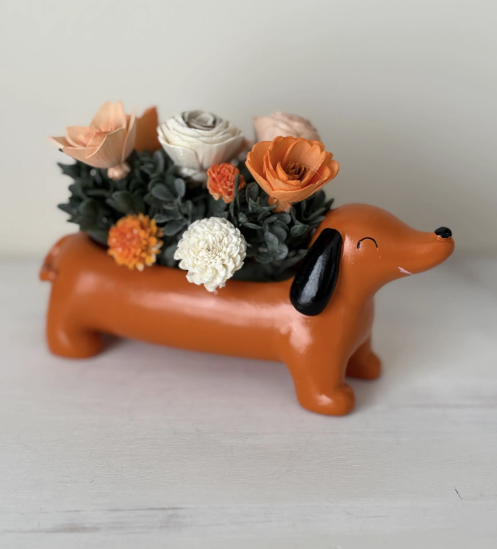 The "Doxie in Bloom" Sola Wood Flowers