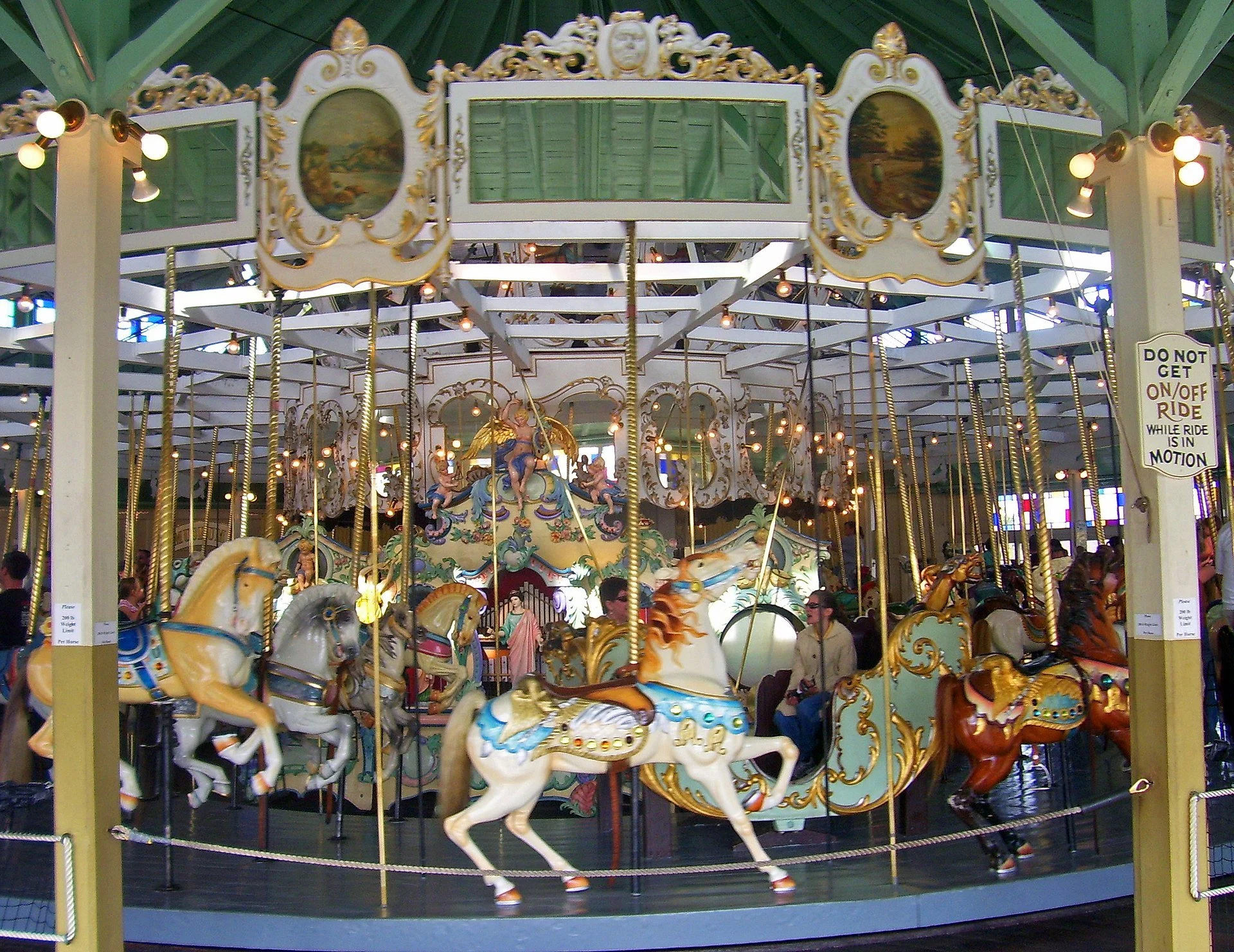 The Crescent Park carousel in East Providence, RI, photographed by Daniel Case.