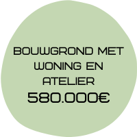 Bouwgrond en woning met atelier