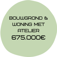 Bouwgrond en woning met atelier