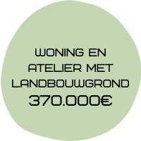 Woning met atelier en landdbouwgrond