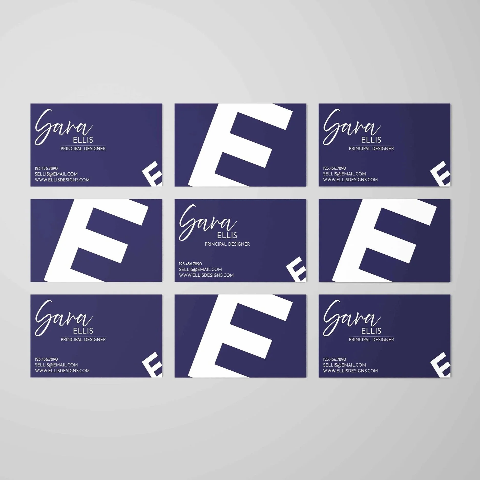 Minimalist Business Card System - Bold geometric approach with clean typography