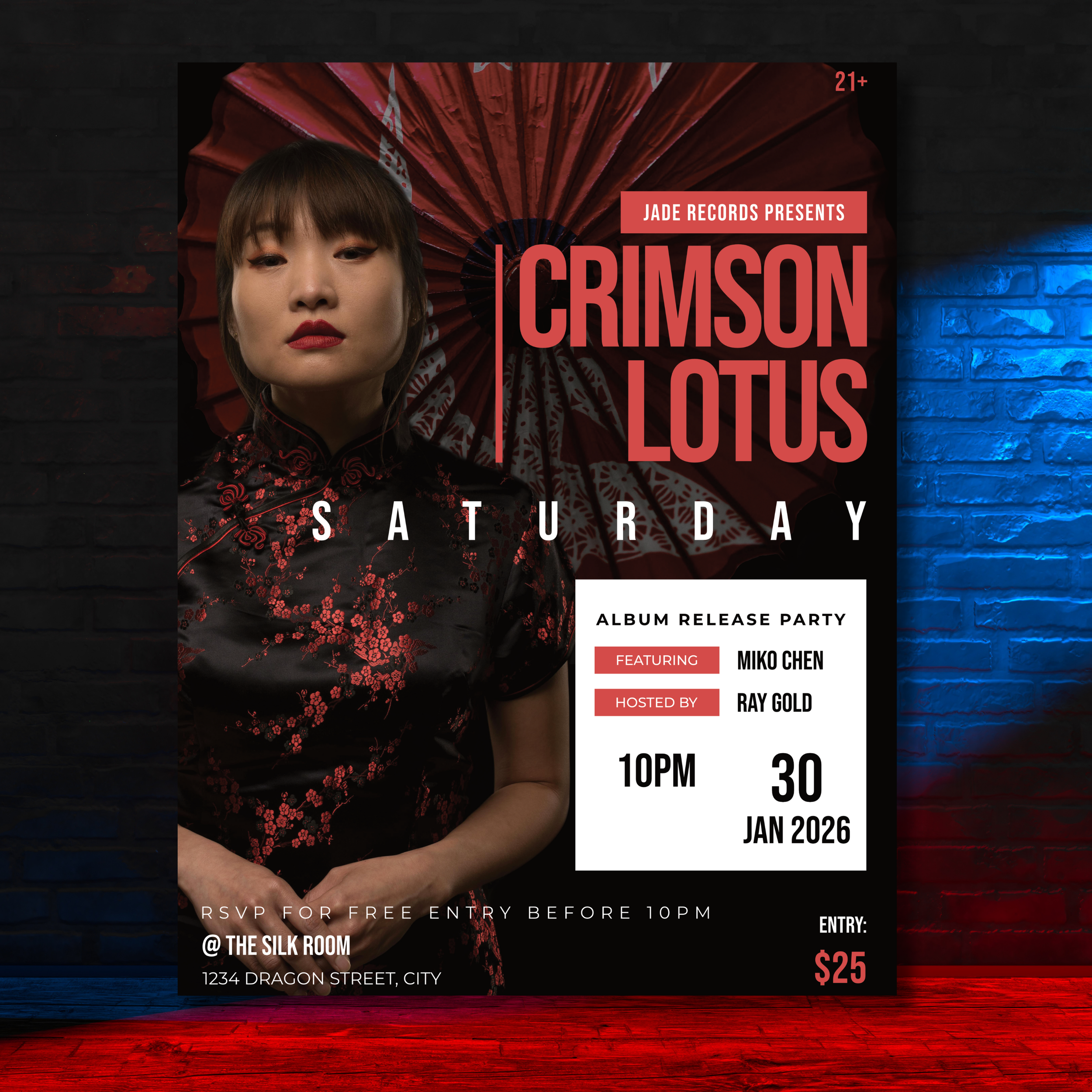 Event Flyer - fundamentals focused project exploring visual hierarchy and layout composition.