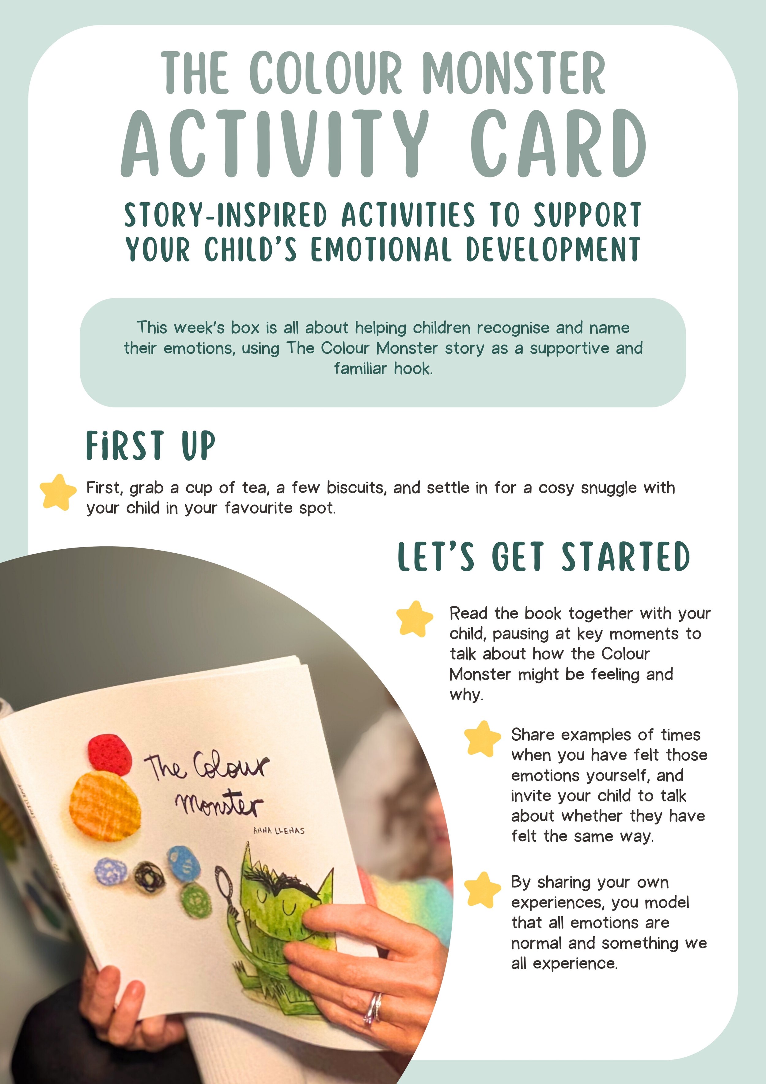 Colour Monster Activity Card