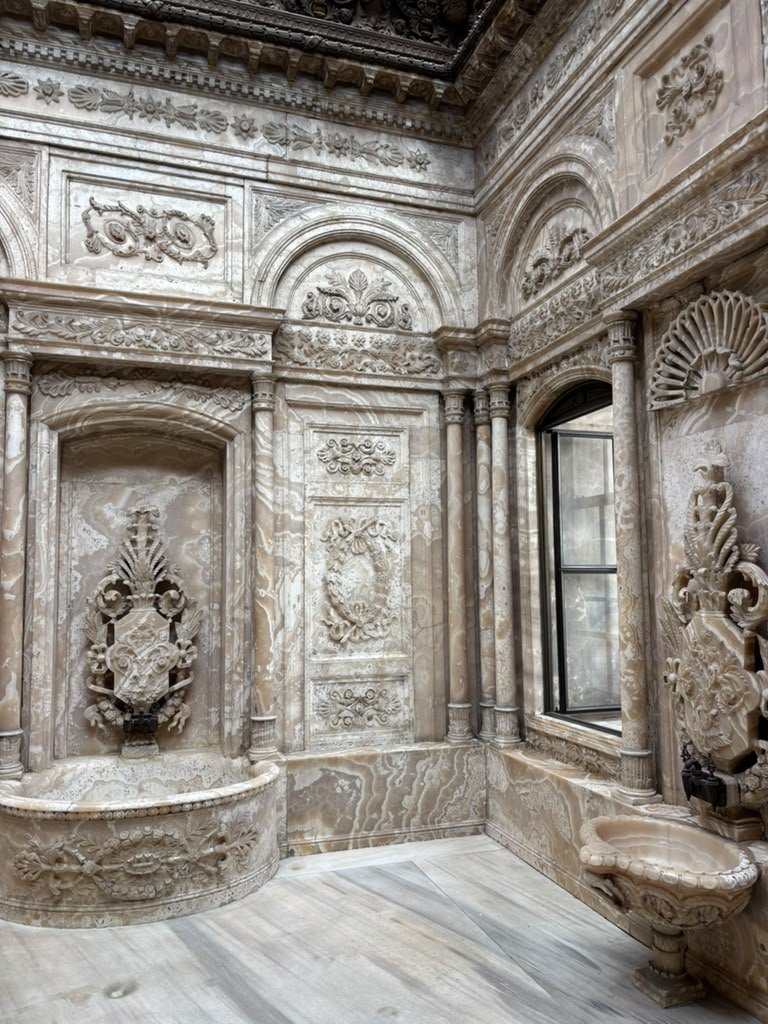 More alabaster bathroom