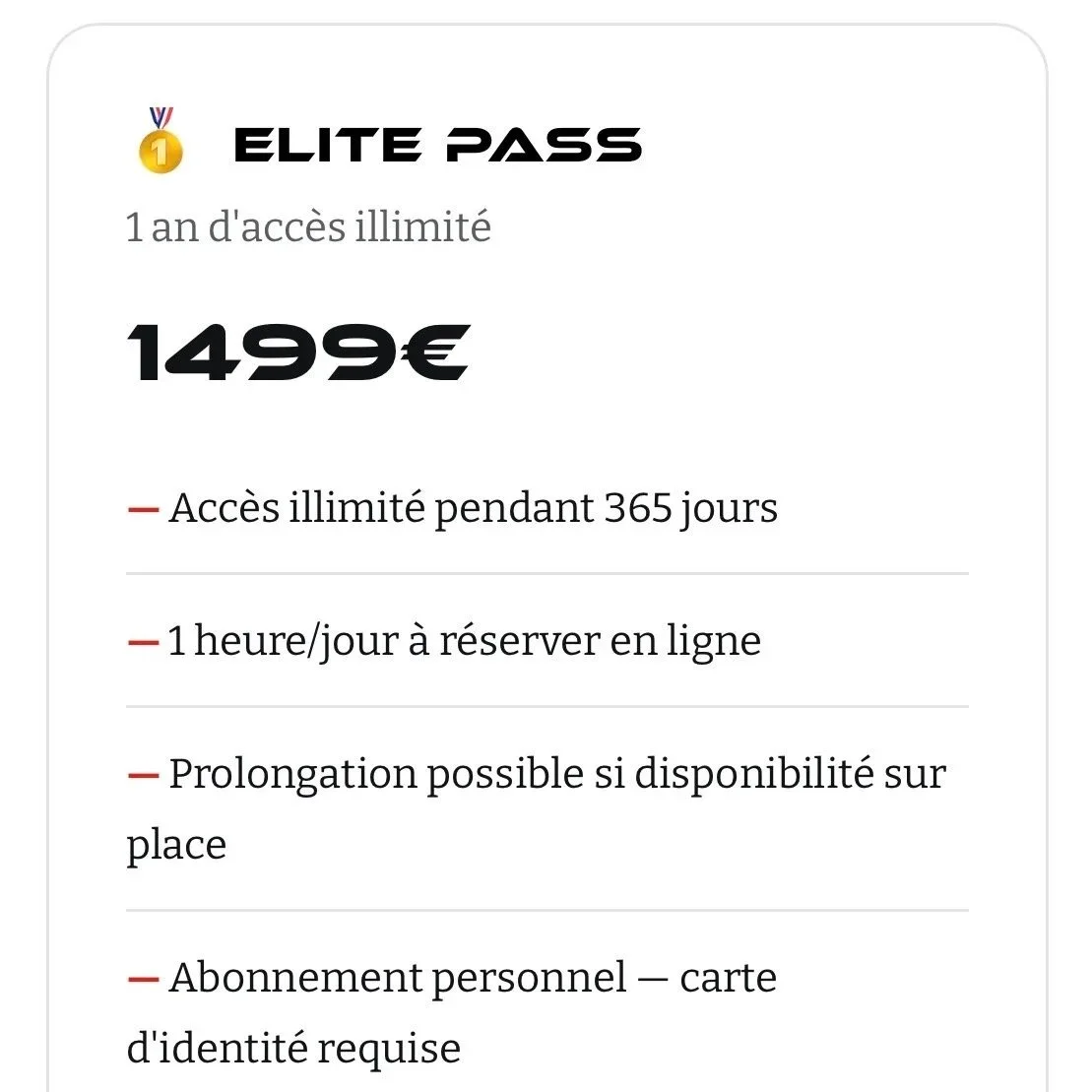 🥇 ELITE Pass 🥇- 365 Jours illimité
