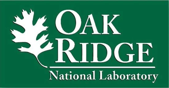 Oak Ridge National Laboratory logo with a white oak leaf on a green background and white text.