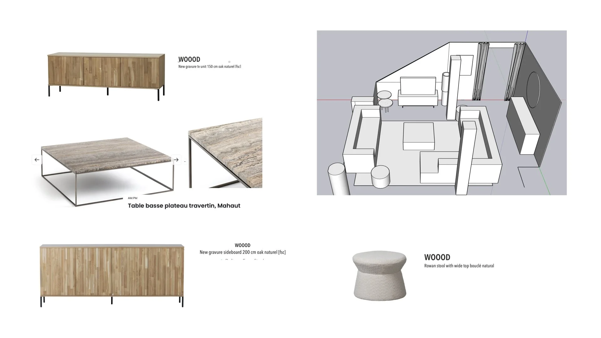 3d image detailing furniture and layouts