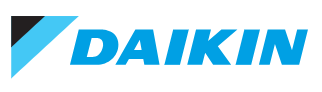 Daikin logo in blue on a white background