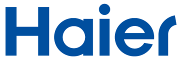 Haier logo in blue text on a white background