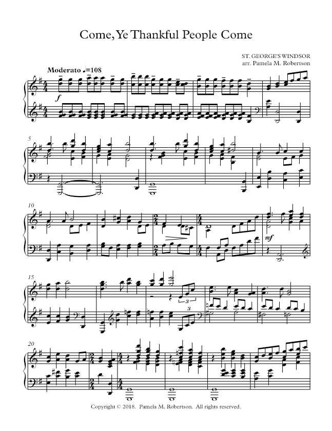 Come Ye Thankful People Come